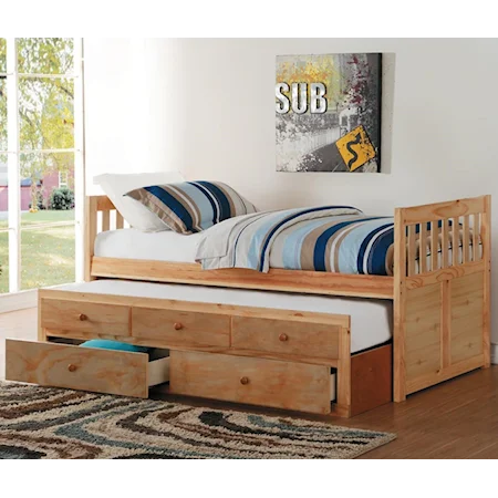 Twin Captain's Bed with Trundle